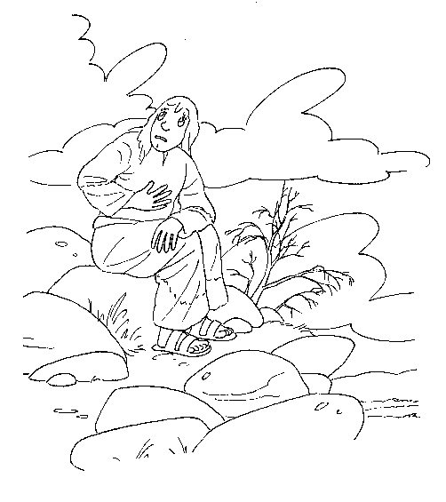 Plansa de colorat cu Biblia Ilustrata 66